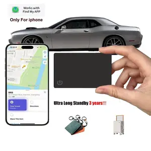 Smart Card Wallet Tracker Card with Suede Card Protective Case Cover, Thin Wallet Finder, Item Finder for Wallet, Luggage Tags, Passports