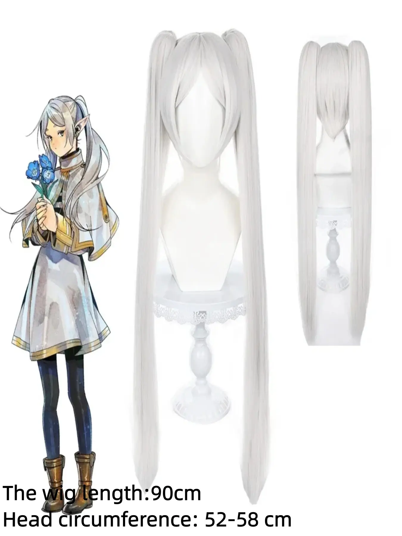 Frieren Beyond Journey's End Cosplay Costume Anime Magician Dress Elf Ear Halloween Party Charistmas Costume for Parties for Women Girls Costume And Wig Cosplay Accessories