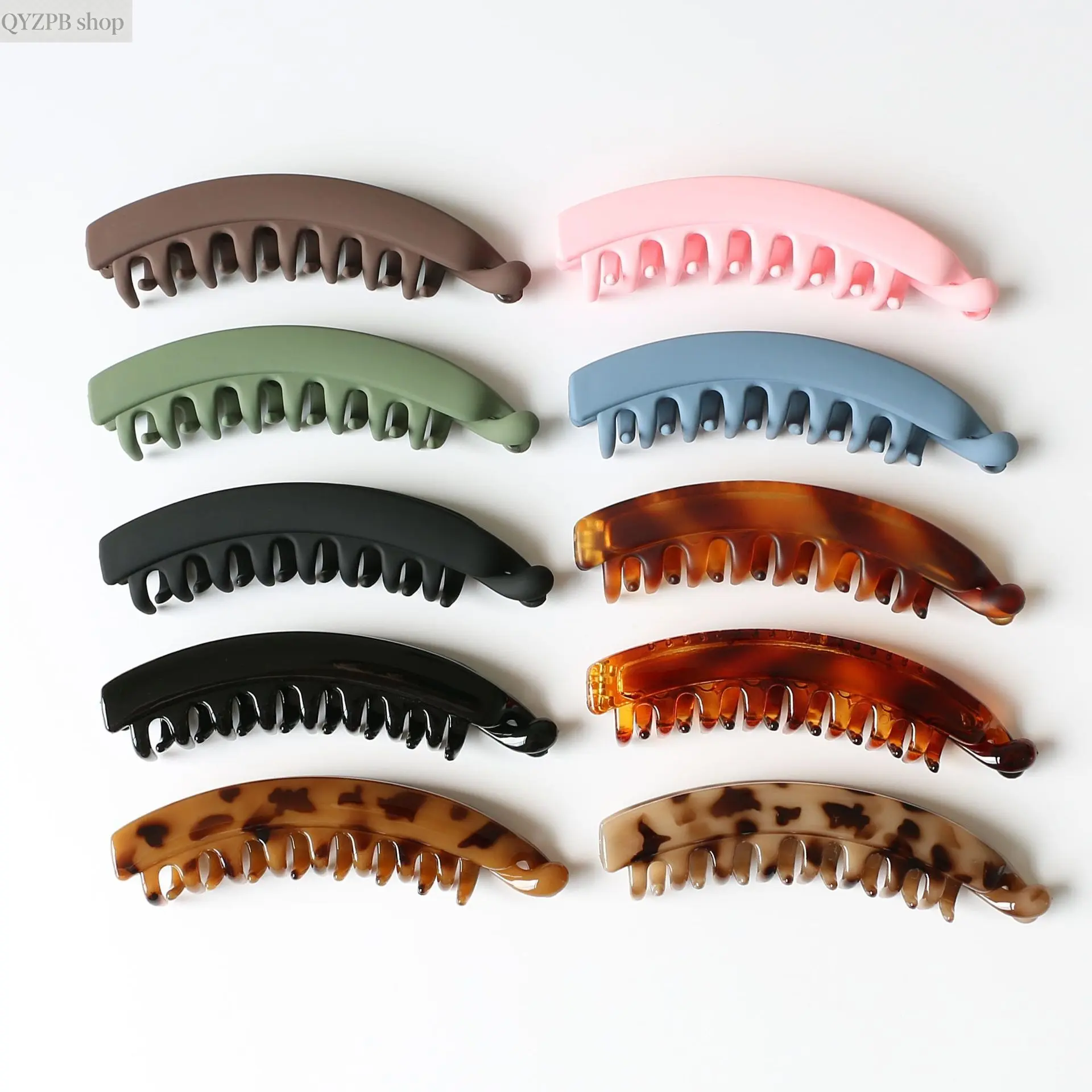 Viral Banana Clip for Thick Hair, Half Moon Ponytail Hair Clip with Volume Boost, Non-Slip Vertical Hair Pin for Quick Updos, Korean Clean Girl Hair Accessory for Daily Wear, Workout & Office