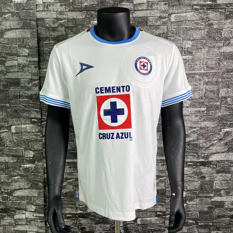 24 25 MEXICO LIGA MX CRUZ AZUL Away Long Sleeve Soccer Jersey Quick Dry Fan Edition