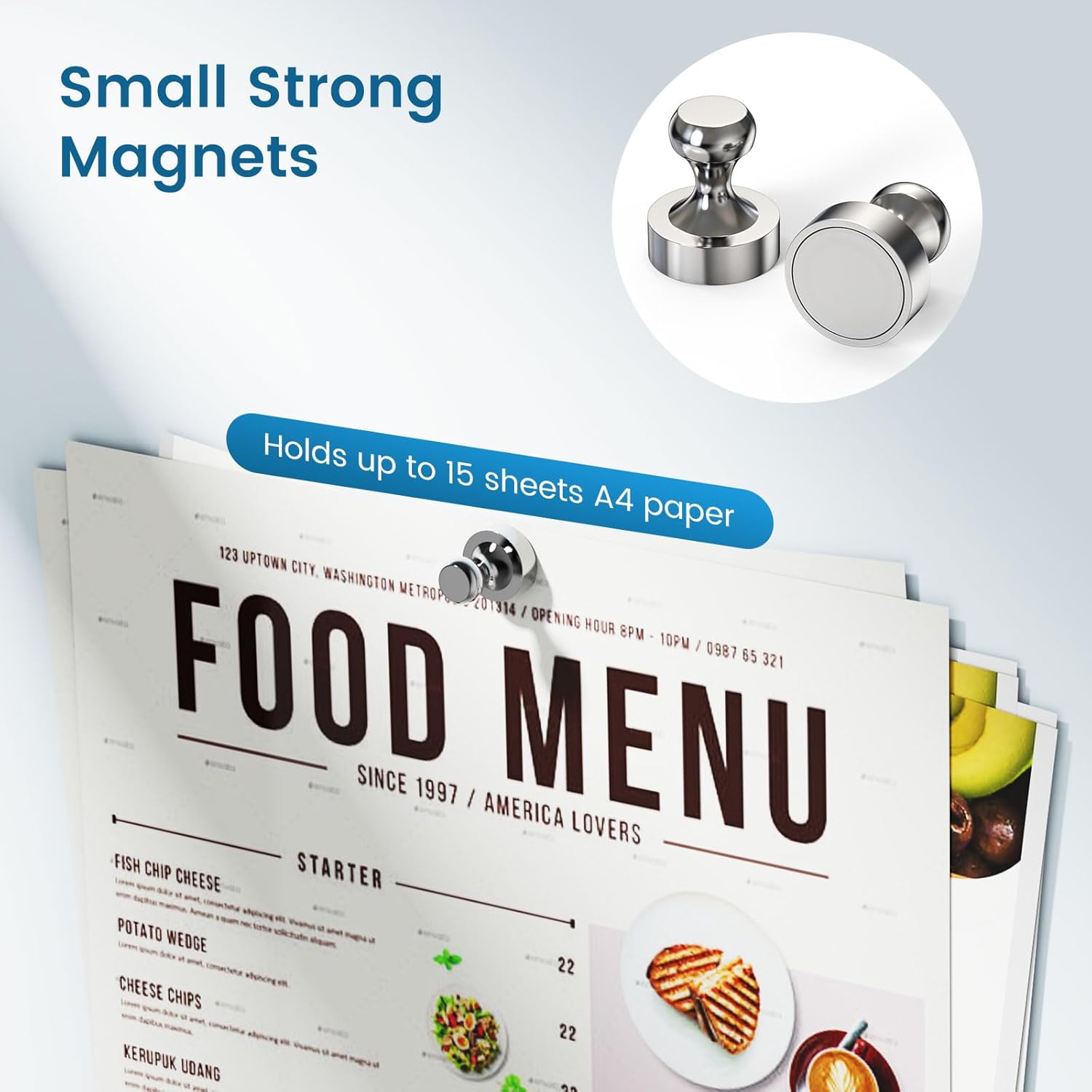 Fridge Magnets Refrigerator Whiteboard Small Strong Magnet Classroom Kitchen Accessories Decorative Locker Set Decor Must Haves Office Calendar Refrigerador Magnetic Cute Crafts Silver