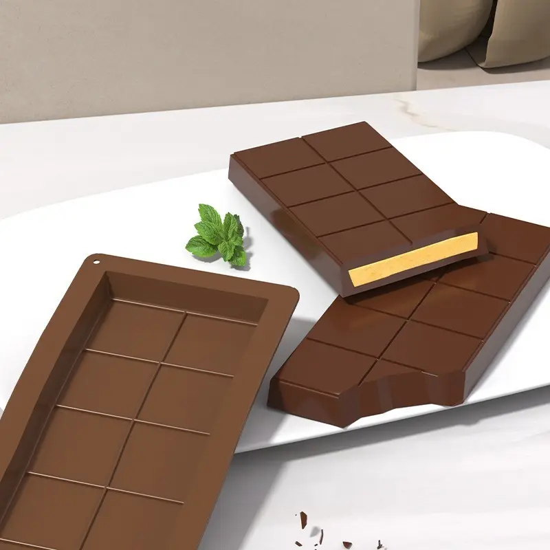 1pc Chocolate Bar Molds - for Large, Deep, Stuffed Candy Bars - Easy Release & Clean, Durable, Uncharged Kitchen Bakeware