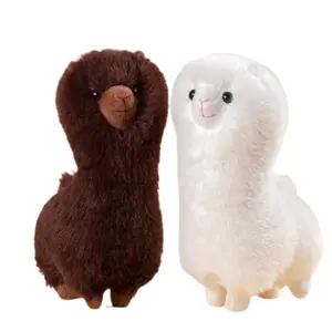 Cute Fuzzy Alpaca Plush Toy, Cuddly Stuffed Animal, Standing Pose Soft Stuffed Animal, Multicolor, Perfect Gift for Girlfriend, Sofa Pillow, Valentine's Day