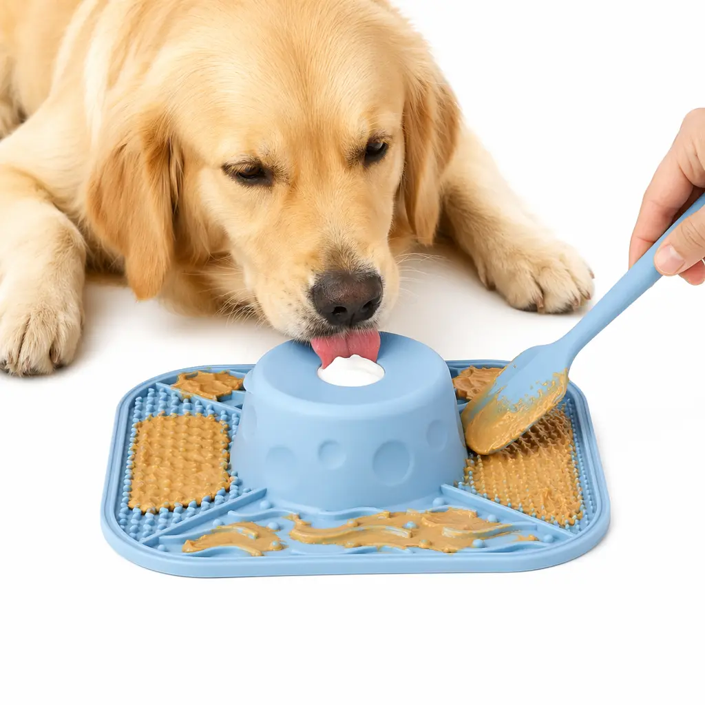 PawPace Upgraded Pet Lick Mat Bowl & Spatula Set | Choke-Free Roller Dispenser & Indoor Boredom Buster,Anti-Jam & Anxiety Relief Slow Feeder Bowl,Mess free , 200ml,Easy to clean,Mental enrichment for Dogs and Cats, Pet Supplies,Dog accessories