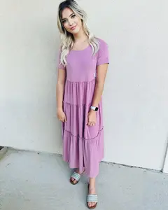Layered Tiered Midi Dress