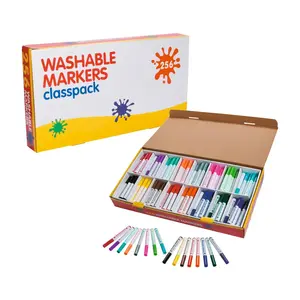 5 1/2" Bulk 256 Pc. Washable Marker Classpack - 16-Color per pack