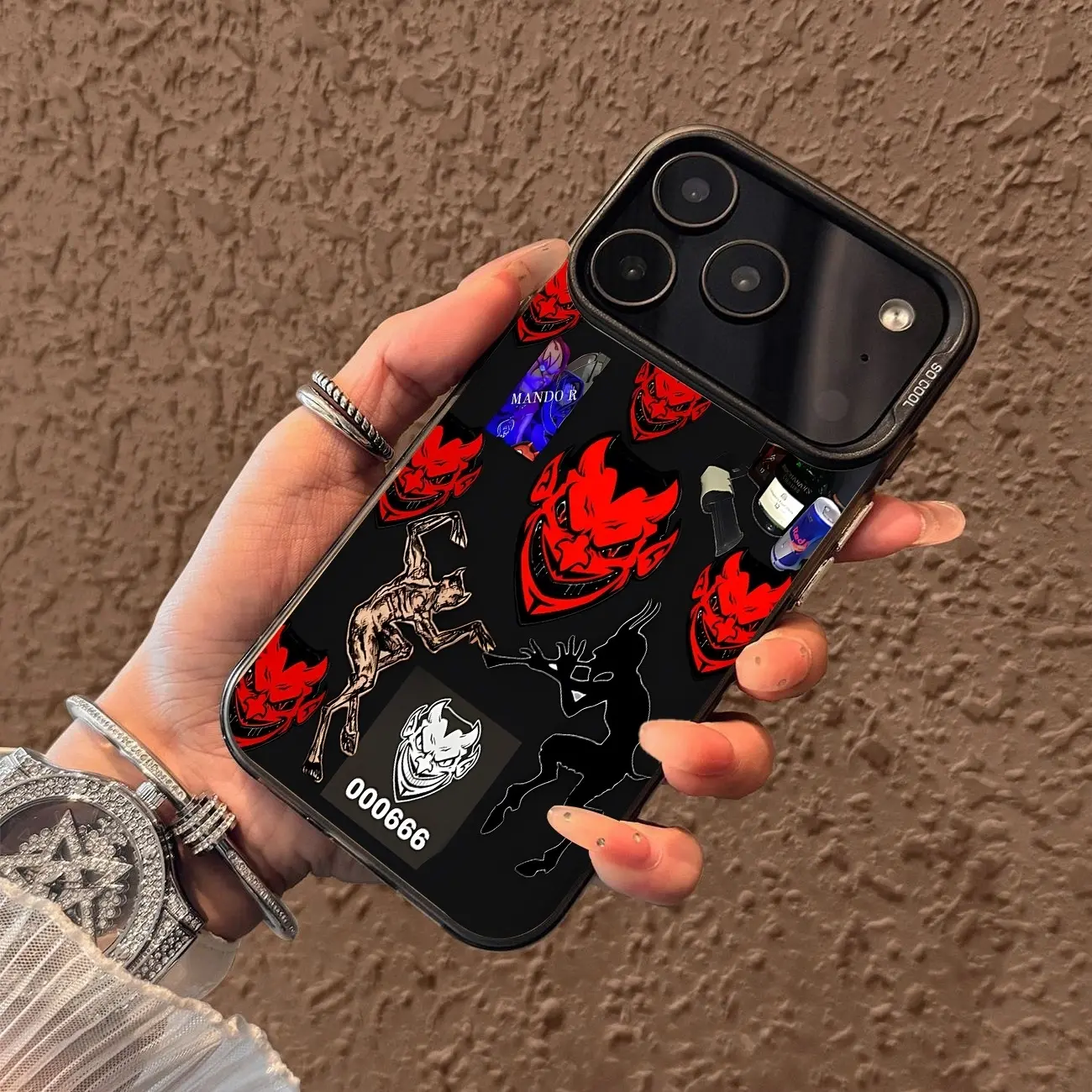 Makabelico Ghost Cartel del Norte Pattern Polycarbonate Cellphone Case for iPhone 17 Pro Max,17 Air,16/15/14/13/12/11 Pro Max,XR,XS,SE,Plus - Retro High-End Shockproof Drop Protection,Durable PC Casing,Mobile Accessory, Dark And Bright, Iphone 14Pro Max,,