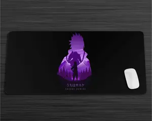 Uchiha Sasuke Minimalist Gaming Mouse Pad, Anime MousePad, Gaming, gaming decor, pc accessories, office desk accessories,anime desk mat