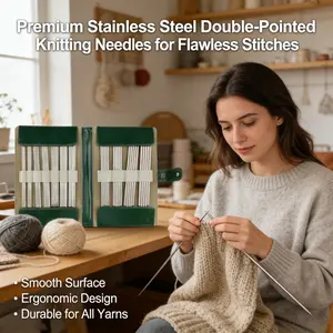 55pcs 20cm Stainless Steel Straight Knitting Needles Set, 2-6mm Crochet Hooks for DIY Sweater Weaving, Craft Projects, Knitting Supplies