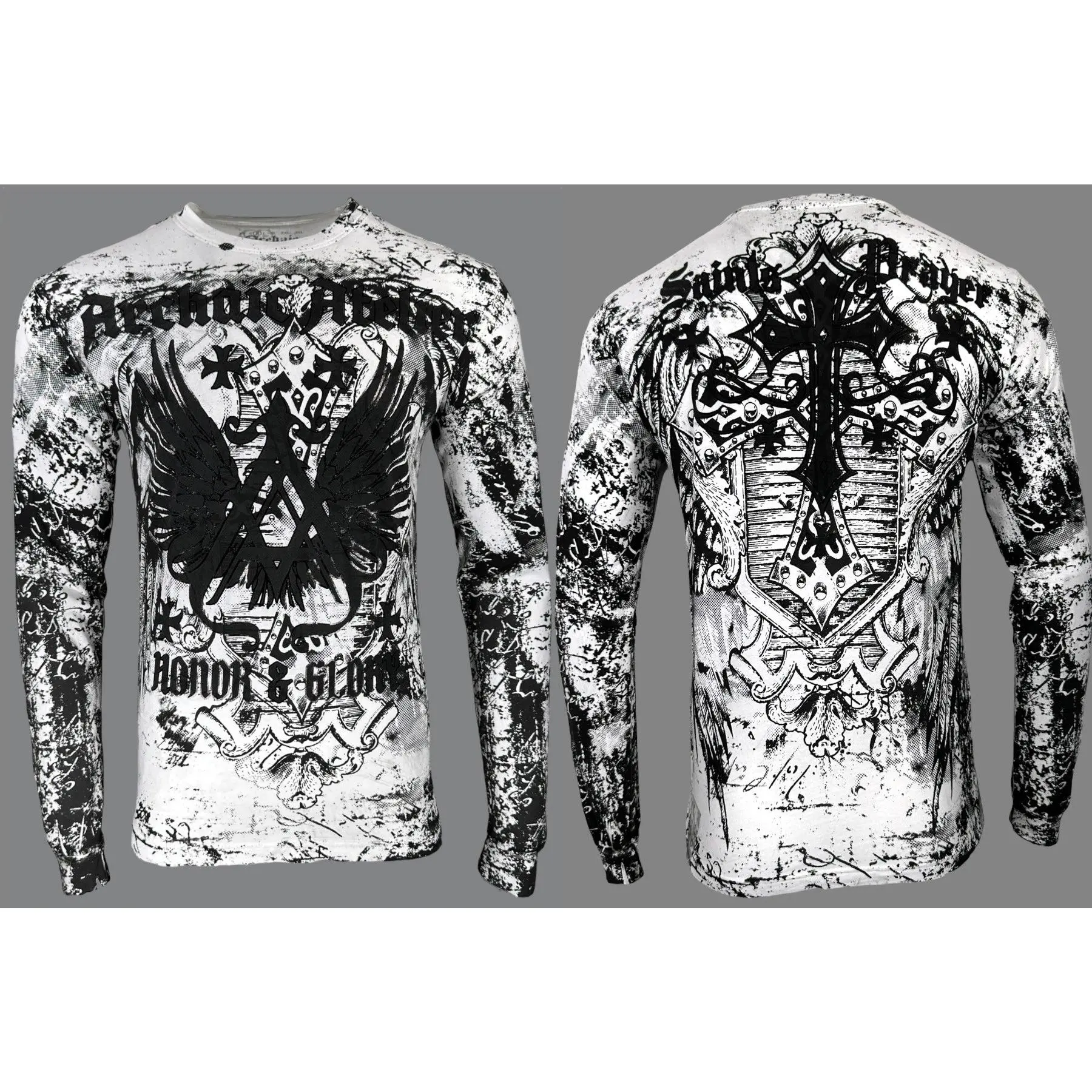 Archaic By Affliction Men's Long Sleeve T-shirt Achilles
