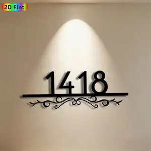1pc 1418 Number Metal Wall Art, Vintage 1418 Statue Mural, Ideal Gift for New Year, Christmas, House Number Enthusiasts, Rust-Resistant Metal Wall Decor Wall Sculptures, Perfect for Entryway Wall & Garden Fence, Unique Home Address Decor