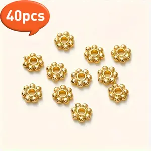 40pcs Spacer Loose Beads for DIY Jewelry Making, Bracelets, Necklaces, Craft Accessories and Business Supplies