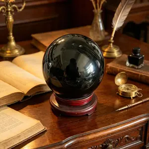 Natural obsidian spheres 10-14cm