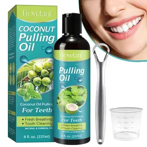 Frovetani Coconut Oil Mouthwash 237ML, Organic Virgin Coconut Oil, Antibacterial Properties, Oral Health Care, Daily Use