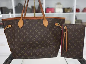 Pre-owned Louis Vuitton CANVAS Shoulder Bags NEVER FULL MM HANDBAG