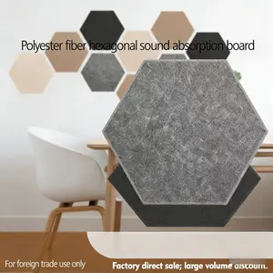 Hexagonal Polyester Fiber Acoustic Panel, Soundproofing Original Sound Absorption Board, Background Wall Display, Noise Reduction
