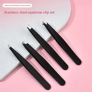 Eyebrow clips Stainless steel precision tweezers Eyebrow tweezers Eyelash tweezers 96 clips Eyebrow plucking and trimming beauty tools
