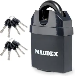 MDL60 High curity Padlock for Outdoor U - [10 Keys] - [Anti Drill, Anti Pick Cylinder] - Ideal Lock for Storage Unit, Shed, Gate, Container with 0.67" Shackle Clearance