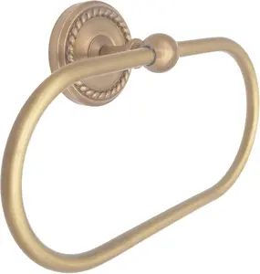 Oval Towel Ring, Antique Brass Towel Holder for Bathroom Wall Mount, Gold Hand Towel Ring, Vintage Towel Rack Hanger for Bathroom, Toilet, Kitchen