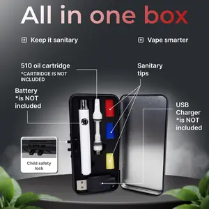 Safe VapeBox Portable Storage Organizer Box for Pods & Cartridges Classic Design with Sanitary Tips & Customizable Layout for Disposable & Rechargeable Vapes
