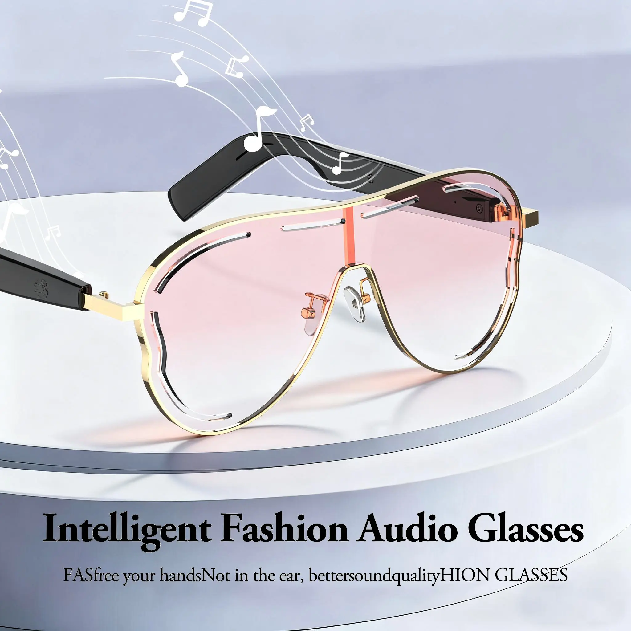 New Flagship SG26PRO Multifunctional Wearable Smart Glasses - Bluetooth, Open Listening, Waterproof, Magnetic Wireless, Phone Call, Music Playback, Driving Navigation Features for Fishing, Hiking, Casual Use with Batteries Included
