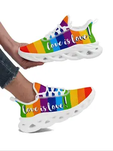 LGBT Pride Month Women's Sneakers, Casual Comfortable Soft Bottom Sneakers for Women, Gym Training Breathable Tennis Shoes