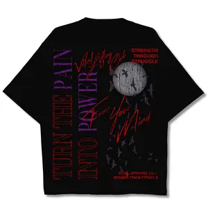 Oversized Pump Cover T-Shirt - Darkness T Purple/Red