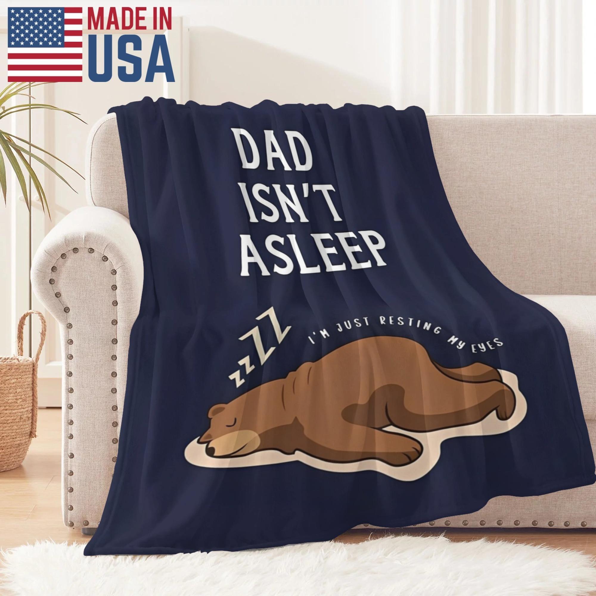 Dad cooling  Blanket, Birthday Gifts for Dad, Dad's Birthday Gifts from Daughter Son, Funny Gifts for Daddy, Blue Throw Daddy Blanket 50" x 60" Inches