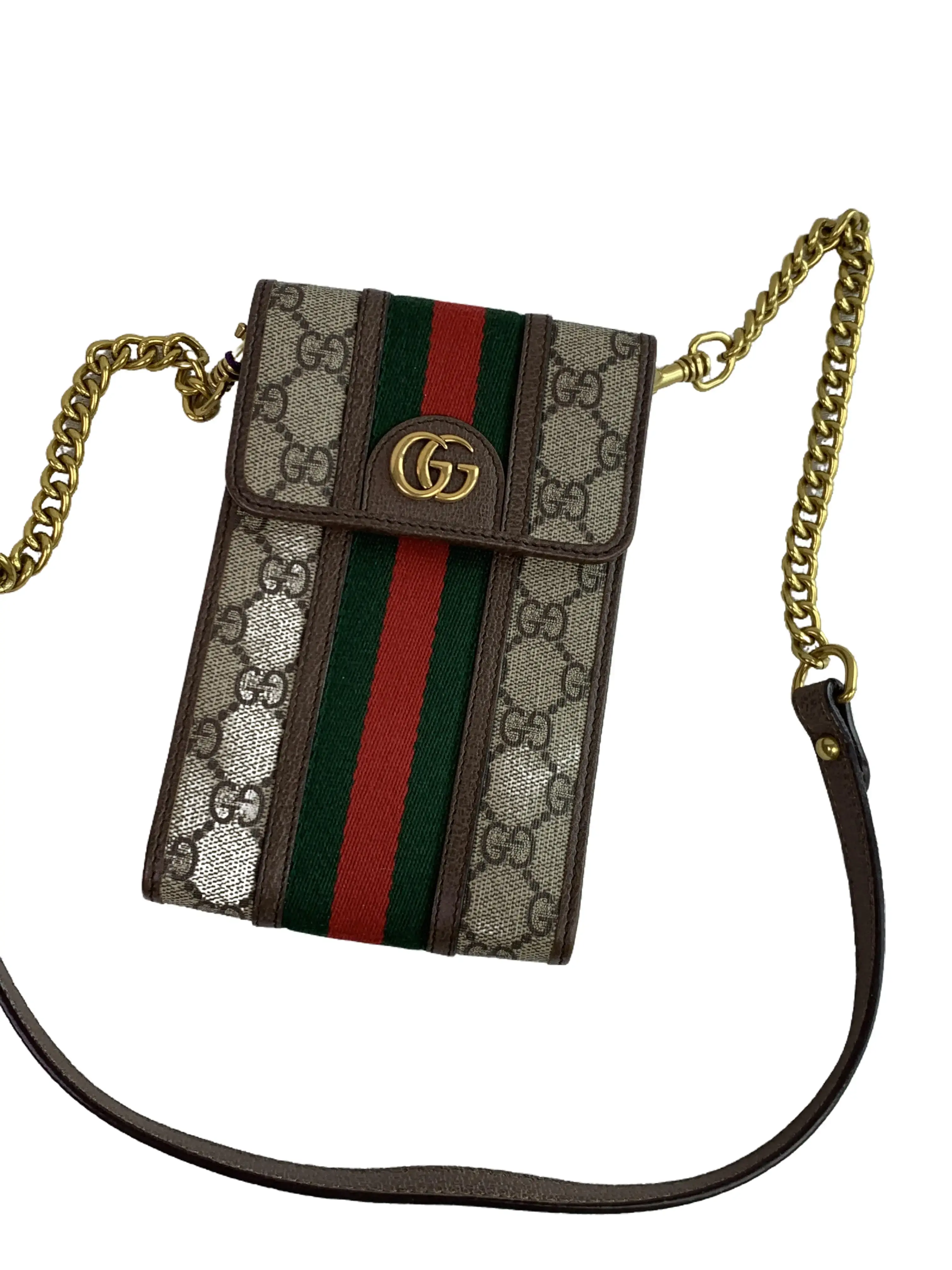 Pre-owned GUCCI Ophidia GG Canvas Phone Crossbody Bag/wj07109305/9305