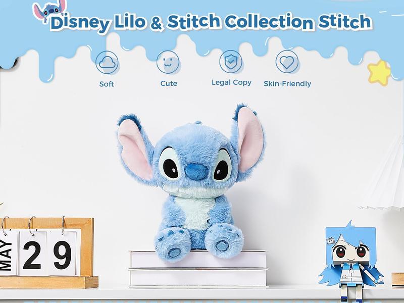 Disney Series-Basic Stitch Doll Plush Toy Decorative Children's Gift 10inch&16inch,Birthday gifts, Festive gifts,Holiday Haul surprises,Bedroom decoration,sofa Snuggle Bear weighted stuffed animal