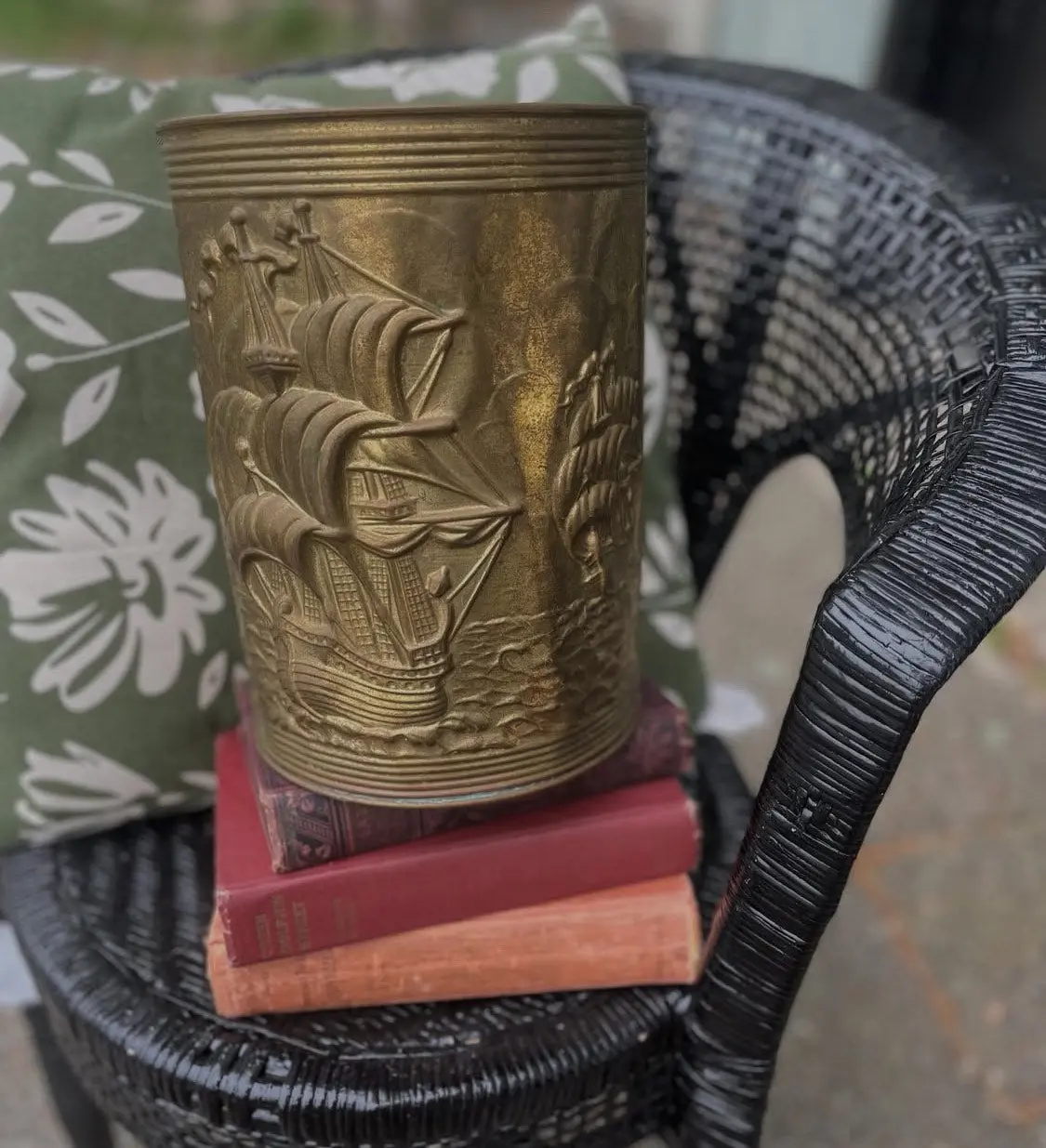Tall Ship Brass Bucket