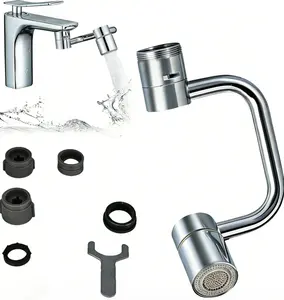 2026 Upgraded 1440° Rotatable Faucet Extender, 2 Modes Universal Faucet Aerator for Splash Reduction, Multifunctional Sink Faucet Extension for Bathroom & Kitchen Sink