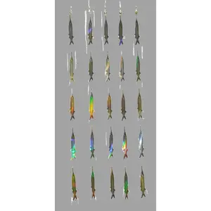 Ballyhoo Dredge Strips - 5 Reflective Bait Fish Teasers (5 Pack)