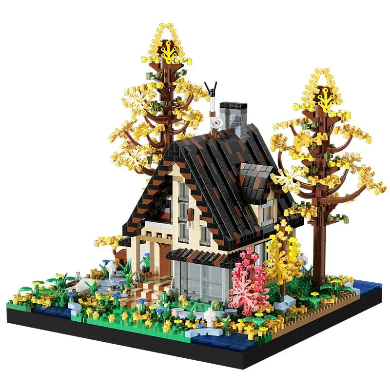 Forest House Design Building Blocks, Building Kit, 2635pcs/box Micro Bricks Children's Educational Toys, Kids Boys Girls Birthday Gift