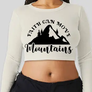 Faith move mountains crop top