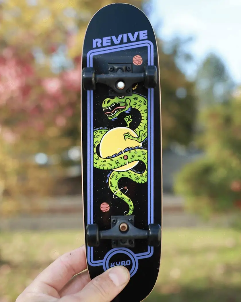 Dragon Handboard by Handskates, Small Sticker Graphic Skateboard for Leisure & Outdoor Activities, Small Skateboards, Sticker Graphic Skateboards