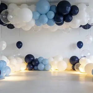 Clouds & Sea Breath Balloon Theme Room, Light Blue Starry Night Blue Transparent Balloon Art Exhibition, Immersive Balloon Space
