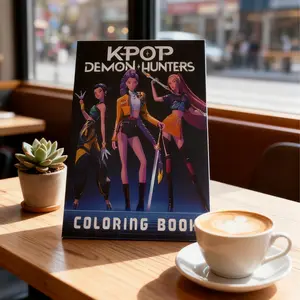 K-Pop Three Girls Anime Coloring Book, Perfect Gift for Fans, High-Quality Art Supplies, Ideal for Relaxing & Creative Activities