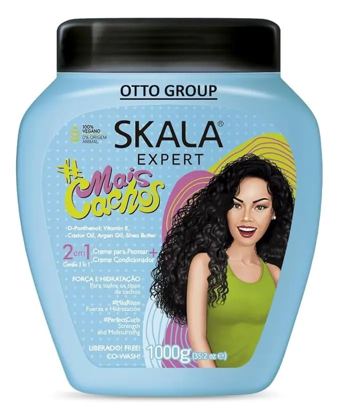SKALA Mais Cachos Hair Type 3ABC - Eliminate Anti Frizz, For Curly Hair -2 in 1 Conditioning Treatment Cream and Cream To Comb 100% VEGAN 35.2 Oz (1 Pack) Conditioner Haircare