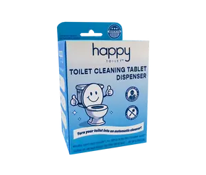 Happy Toilet Cleaner™ Device - Effortless Cleaning Tablet Dispenser for Gravity Flushing Toilets - Safe Eco-Friendly & Universal Fit