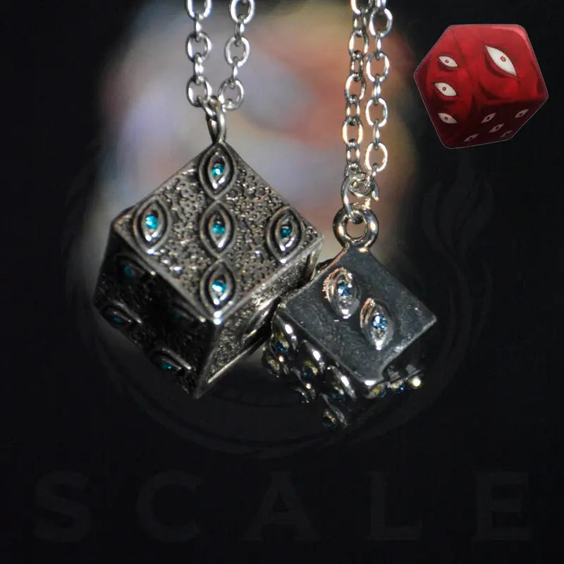 Gojo Satoru Handmade Prison Realm Dice Gokumonjo Necklace Silver Alloy Cosplay Anime Jujitsu Kaisen Prop Accessories 50cm Chain Daily Decoration Gift