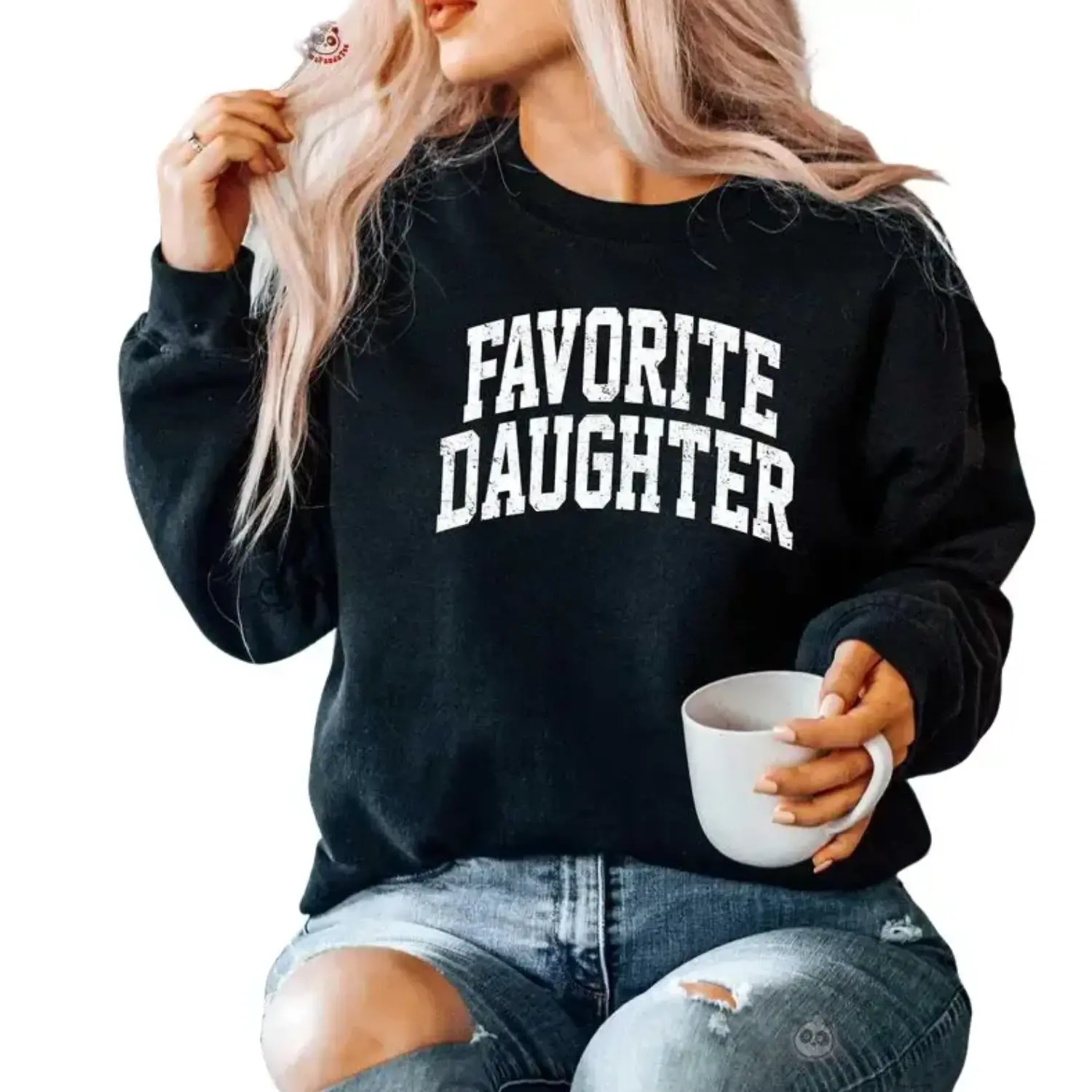 Favorite Daughter Sweatshirt, Awesome Daughter sweater, Funny Daughter Sweatshirt, Vintage Daughter Crewneck Sweater, Gift for Daughter
