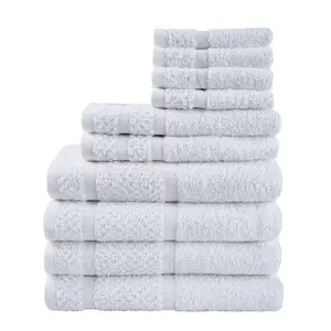10 Piece Towel Set with Upgraded Softness & Durability bathroom towel set Ruffled Tea Towel Set with Stars