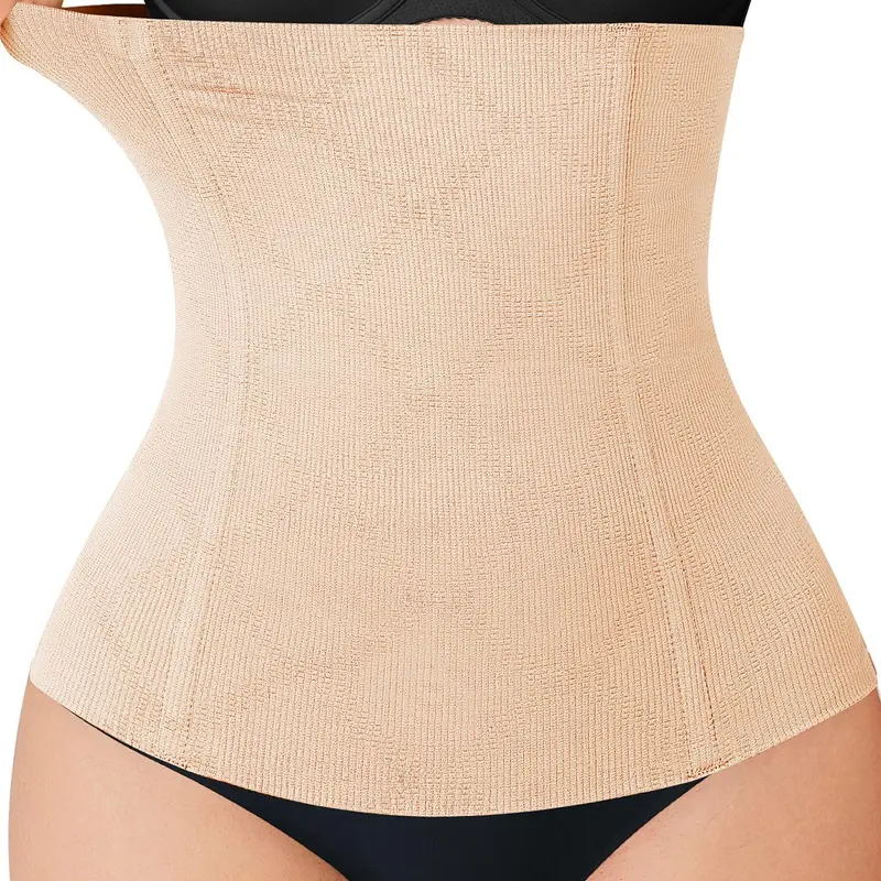 Women's High Elastic Breathable Waist Belt, Post Op Shapewear, Seamless Sweat-Absorbing Abdominal Binder with 4 Steel Bones, Casual All-Season Wear
