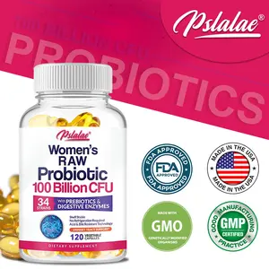 Pslalae 120-capsule vegetarian diet supports digestive health, with added prebiotics, digestive enzymes, and urinary system support ingredients.