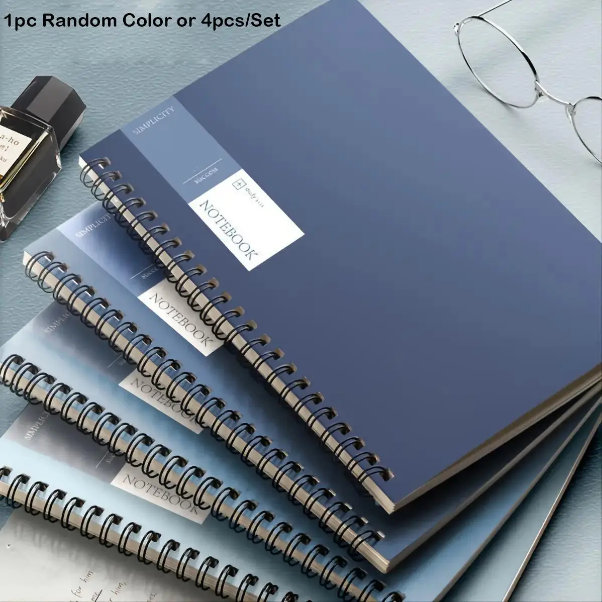 Letter Pattern Coil Notebook, 1 Count /4 Counts A5 Paper Notebook, Notepad, Lined Notebook, Stationery Supplies, Student Writing Supplies, Summer for