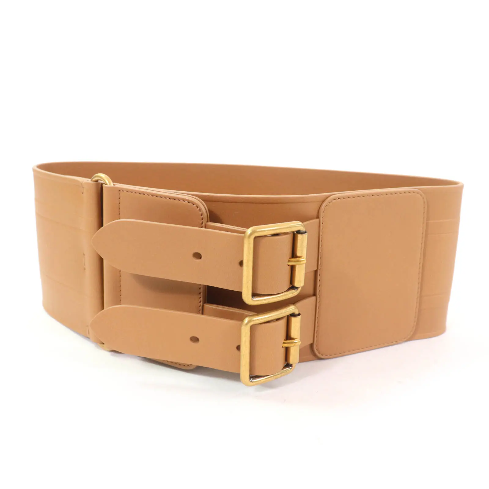 Pre-owned Dior Others Small Leather Goods Christian D WAIST Maxi Double Leather Belt