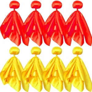 8 Pcs Penalty Flag Football Flags, Challenge Flag, for Referee, Lacrosse, Sports Fan for Football Games Party Accessory Referee Game Party(4 Red, 4 Yellow)