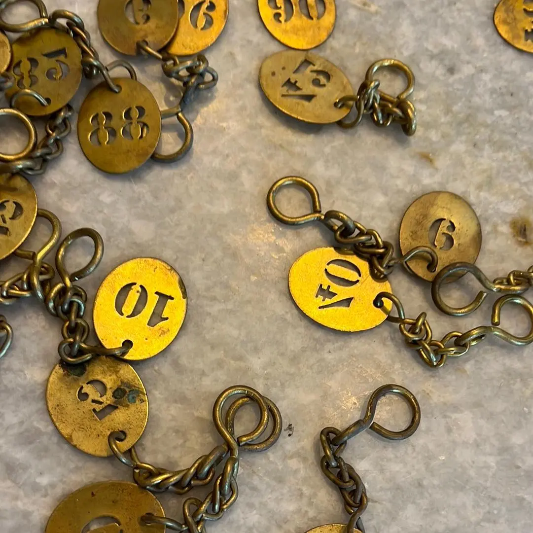 Vintage Number Keychain