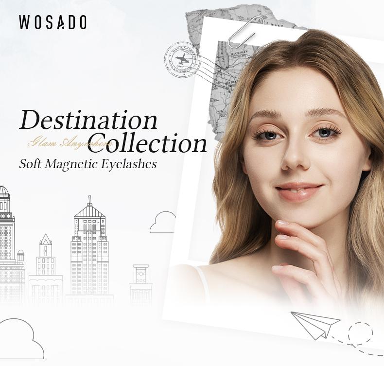 Wosado Soft Magnetic Eyelashes All-in-One Box, Destination Collection, Reusable, Glue-Free, Waterproof, Lightweight, Natural Style, Makeup Cosmetic Wosado Soft Magnetic Eyelashes All-in-One Box, Destination Collection, Reusable, Glue-Free, Waterproof, Lightweight, Natural Style, Makeup Cosmetic